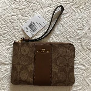 Brown Coach wristlet